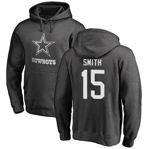 Men Dallas Cowboys Ash Devin Smith One Color #15 Pullover NFL Hoodie Sweatshirts